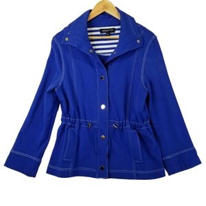 Jones New York Signature Cotton Blend Casual Jacket